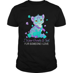 I Wear Purple And Teal For Someone I Love Shirt